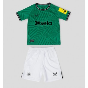 Newcastle United kläder Barn 2023-24 Bortatröja Kortärmad (+ korta byxor)